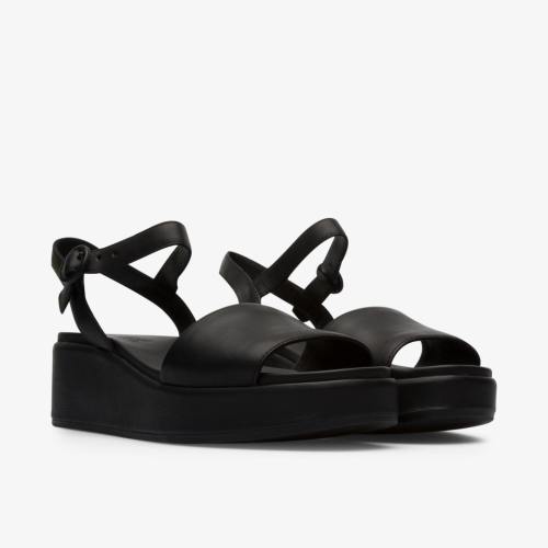 Camper Misia Platform Sandals Black - Womens Singapore CPVJAN-016